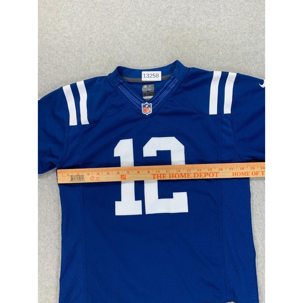 Indianapolis Colts Nike On Field Replica Football Jersey (#12 Luck) Youth Large - Picture 6 of 12